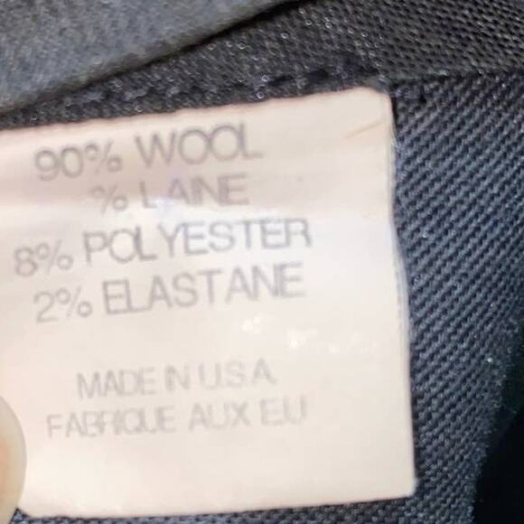 Theory Wool Blend Pin Stripe Slacks Dress Pants Grey/Brown size 12 - Picture 9 of 9